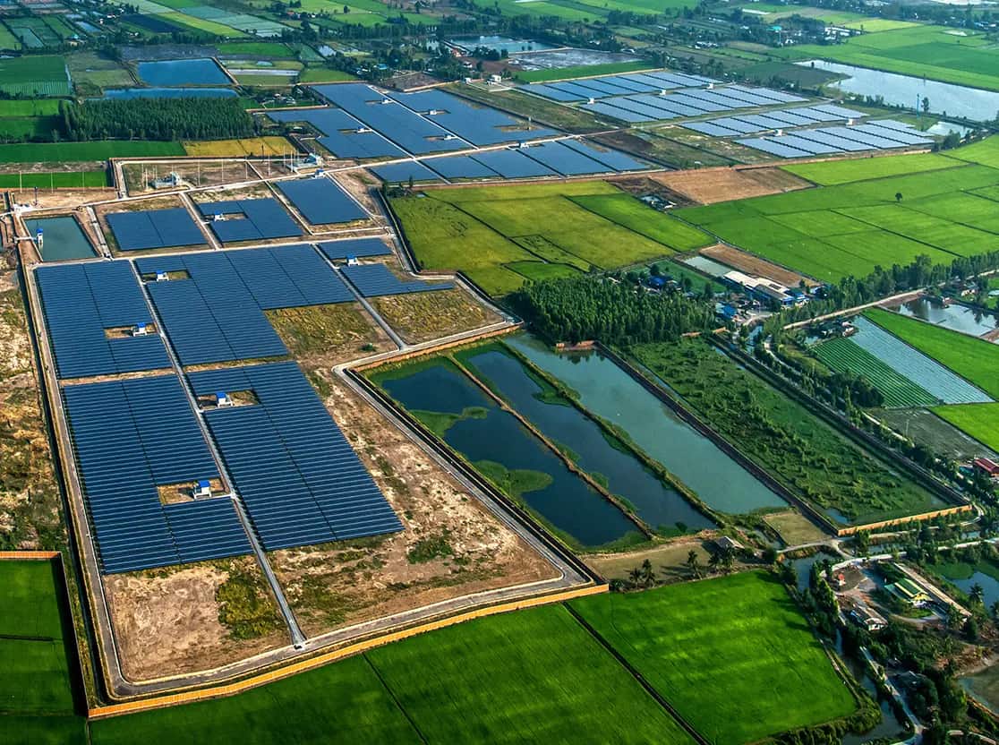 Instalación de energía solar en un establecimiento rural